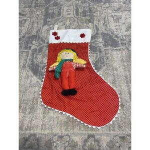 House of‎ Hatten Vintage Girl Christmas Stocking Holiday Decor
